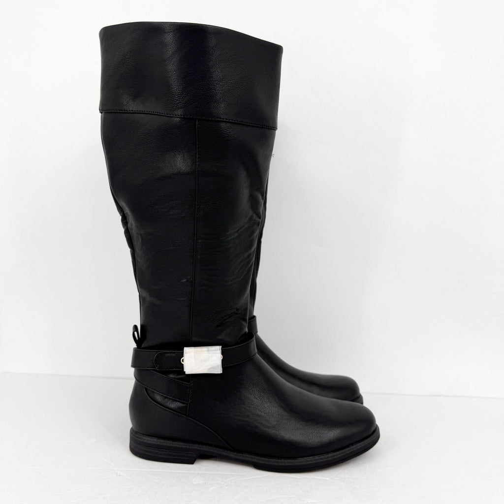 Dr. Scholls Womens Hello Rider Knee High Boot US 9 M Wide Calf Black NWT