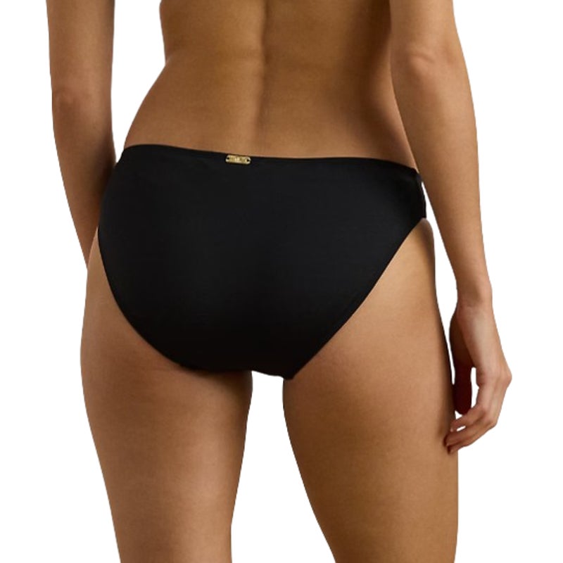 LAUREN RALPH LAUREN Women's Macrame O-Ring Bikini Bottom Size 12 Black NWT