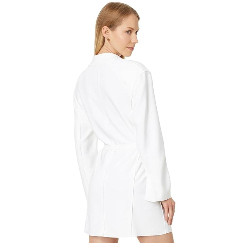 NORMA KAMALI Women's Easy Fit Sack Mini Dress Medium 38 Snow White Blazer NWT