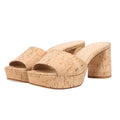 Veronica Beard Womens Dali Cork Heels US 11 M Tan Leather Cork Platform NIB
