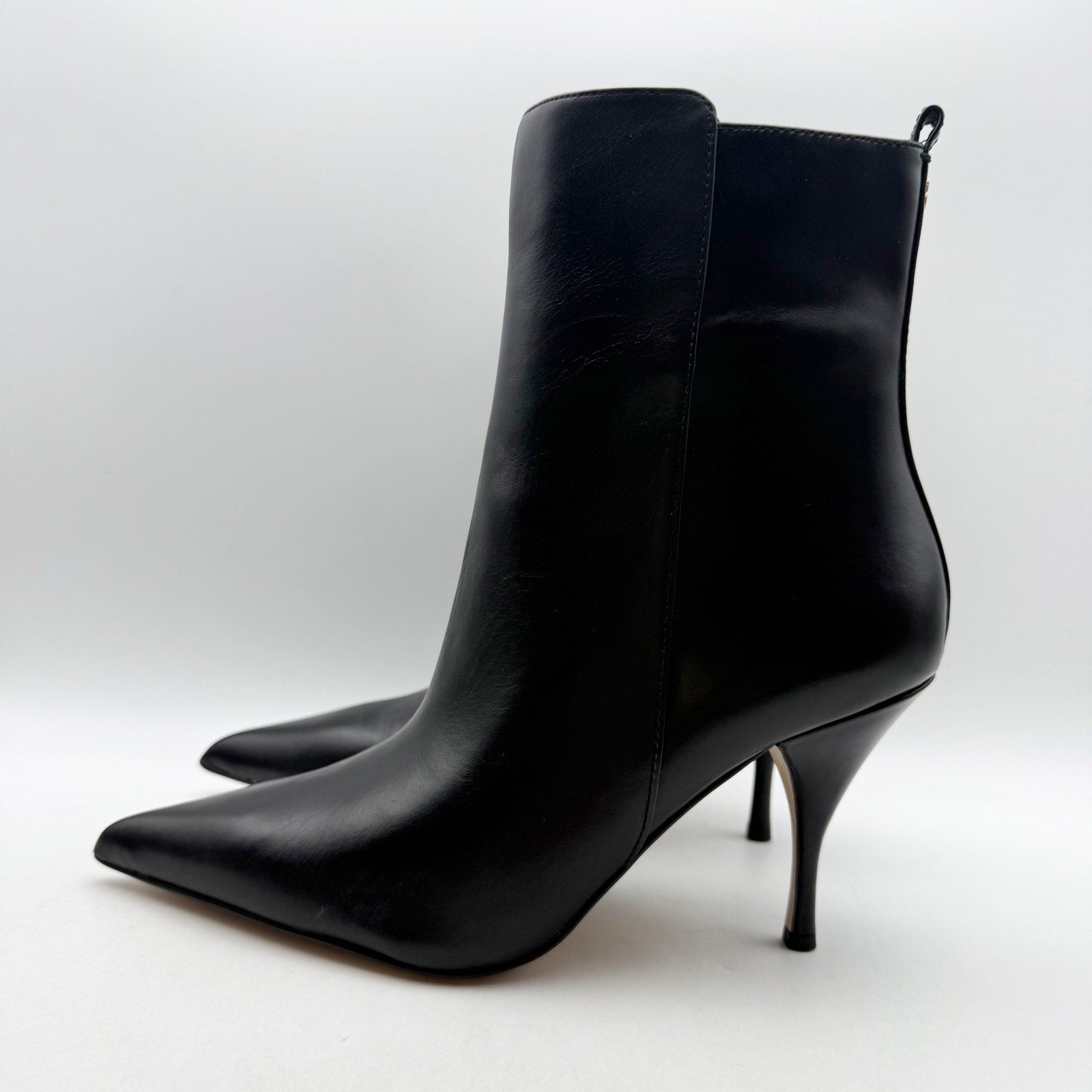 Vince Camuto Womens Poise Ankle Bootie US 9.5 M EU 41 Black Leather Heels NIB