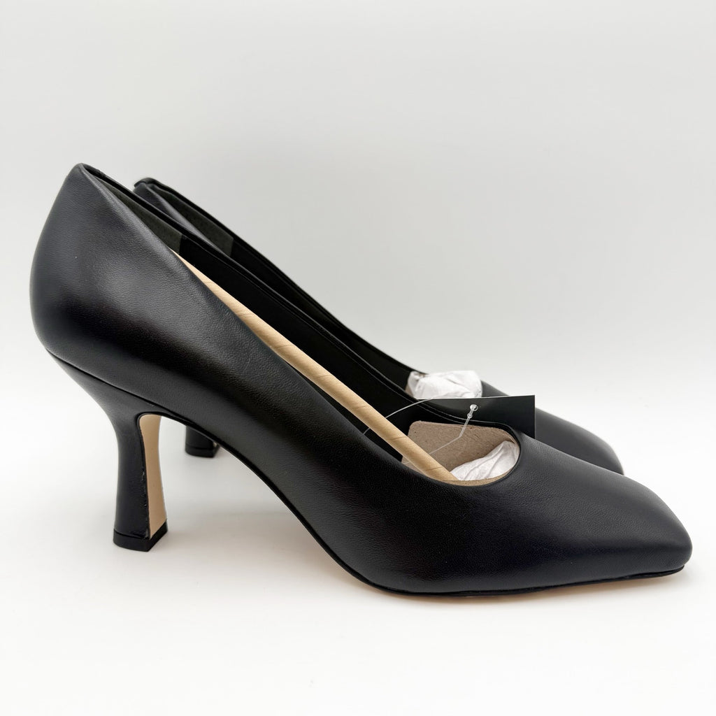 Franco Sarto Womens Flexa Aela Pumps Size 8.5 M EU 39 Black Leather NIB