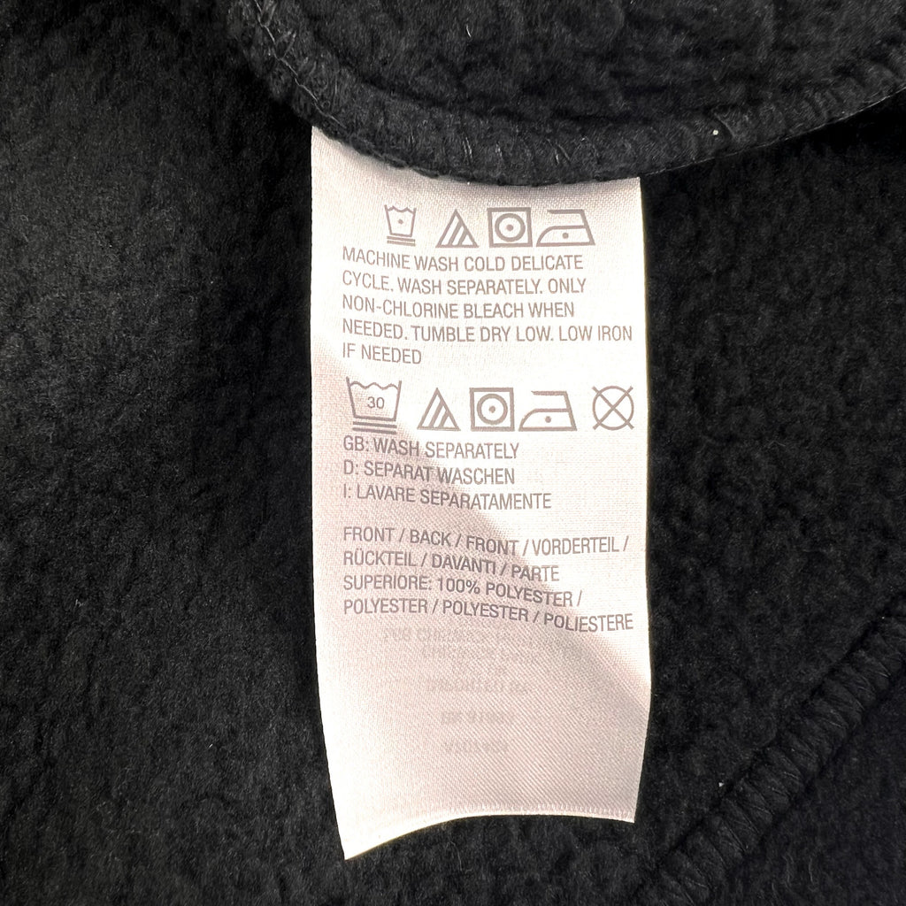 DENIM & CO. Women's Fleece Bonded Sherpa Jacket Small Petite Black NWOT