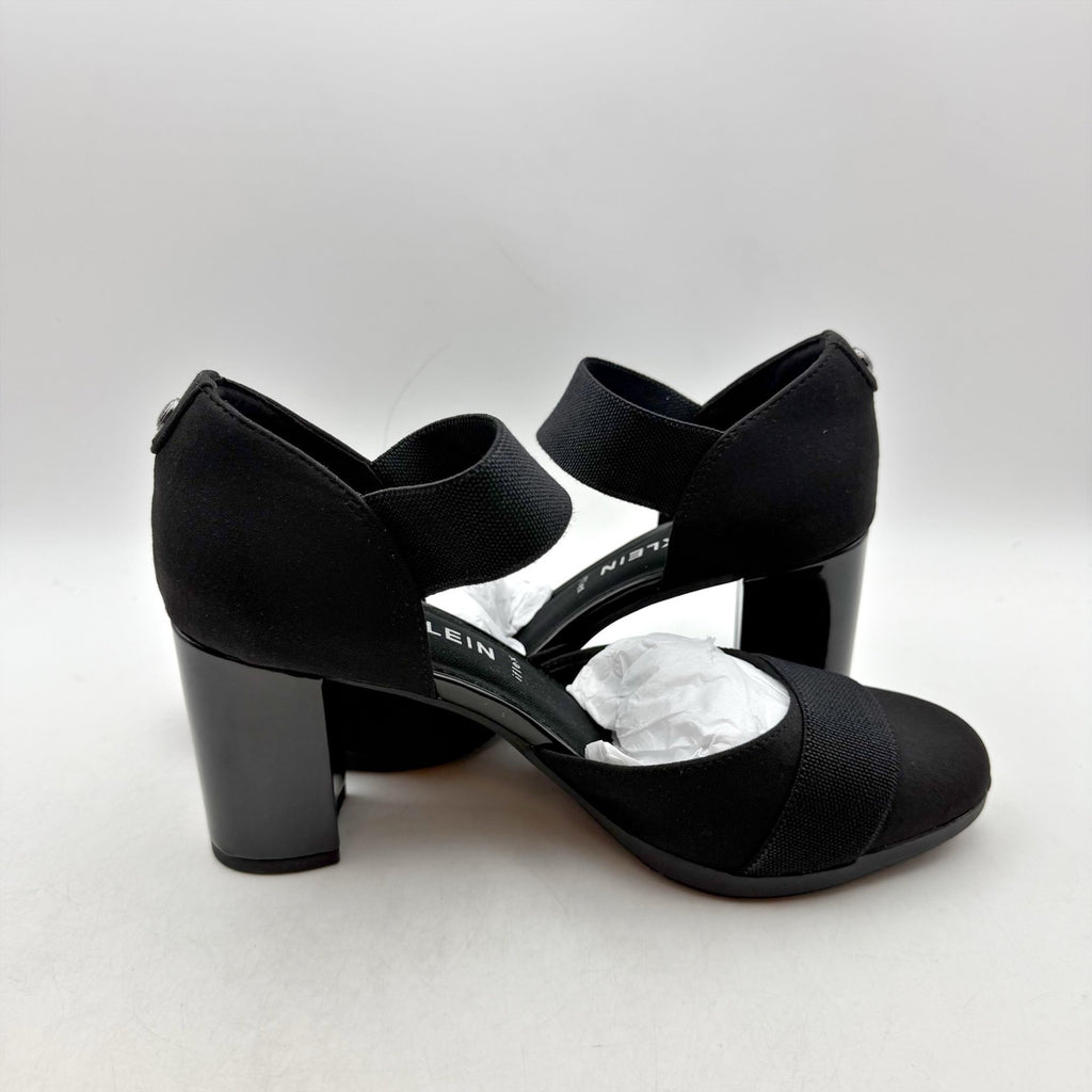 Anne Klein Womens Cailyx Ankle Strap Pumps Size 8 M Black Heels NIB