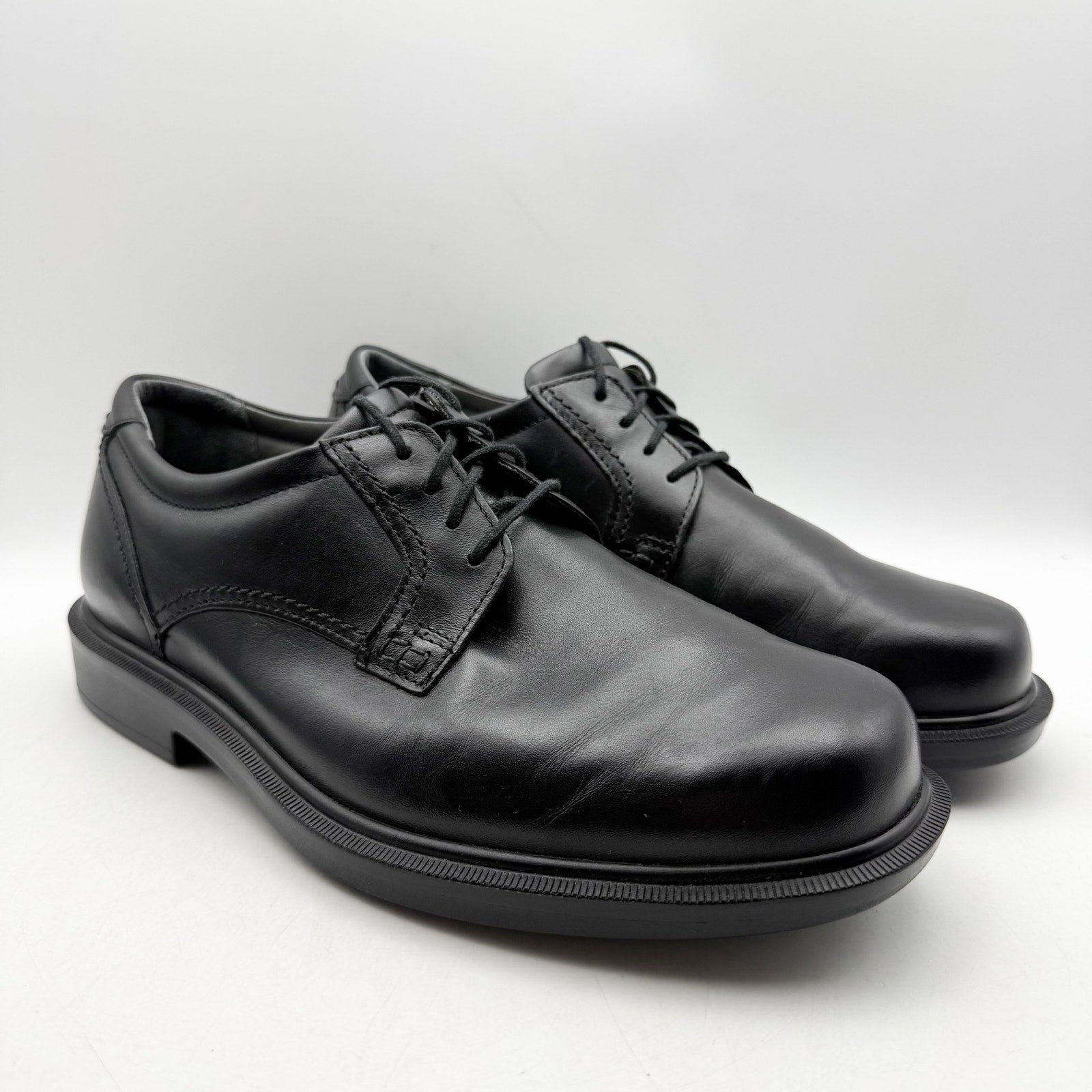 SAS Mens Ambassador Lace Up Comfort Oxford Shoes US 9.5 Wide Black Leather NWOB