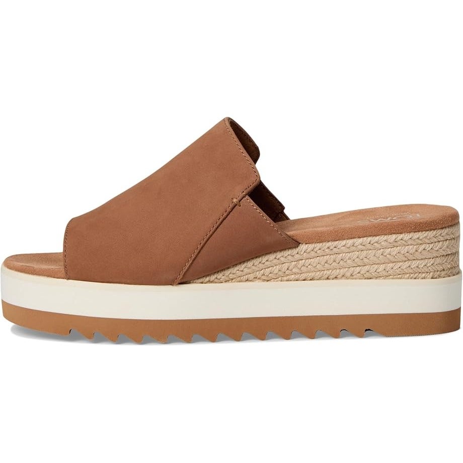 TOMS Womens Diana Mule Platform Wedge Sandals Size 8 EU 38.5 Brown Sugar NIB