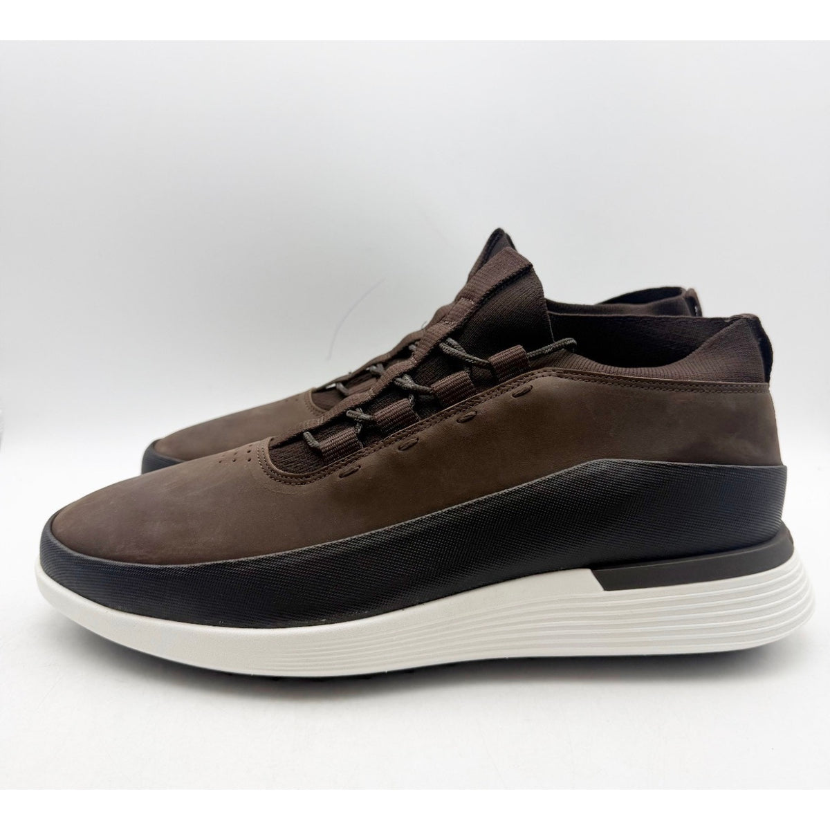 Wolf & Shepherd Mens Crossover Mid WTZ Sneakers Size 11 Dark Brown Leather NWOB