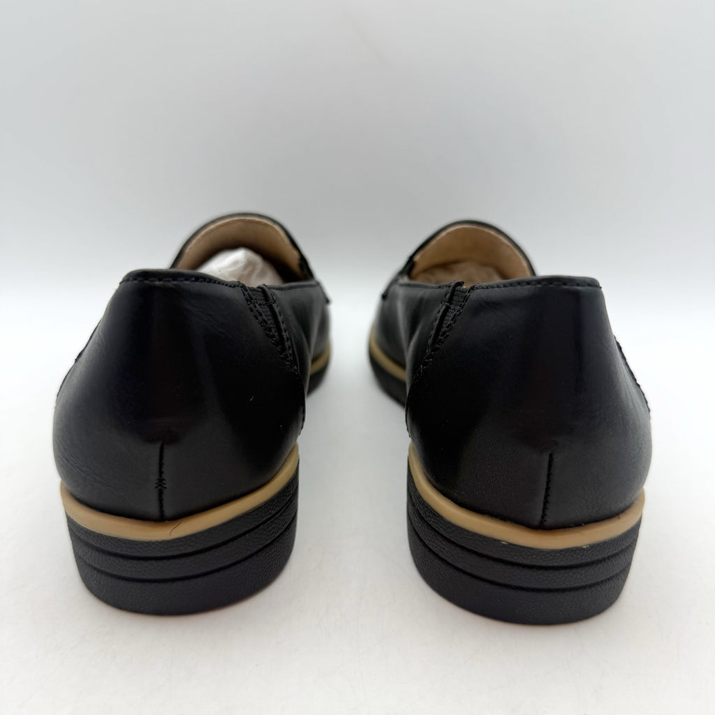 SOUL Naturalizer Womens Idea Moc Loafers US 7 M EU 37 Black Vegan Leather NIB