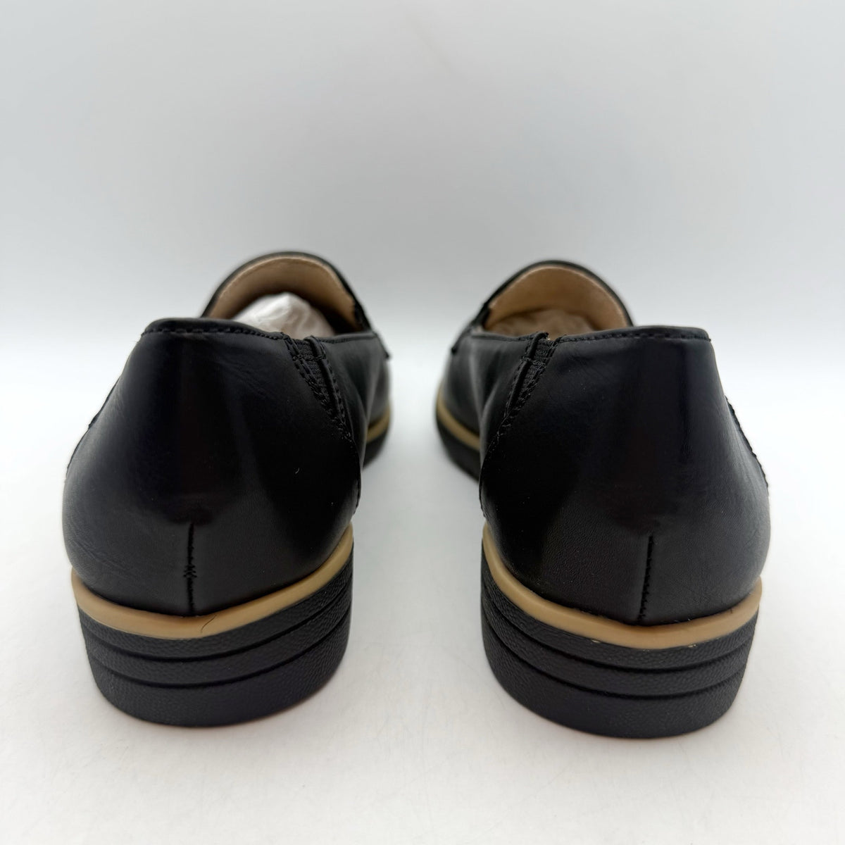 SOUL Naturalizer Womens Idea Moc Loafers Size 7 M EU 37 Black Vegan Leather NIB