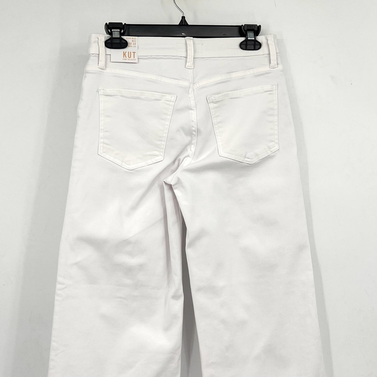 KUT FROM THE KLOTH Meg Wide Leg Jeans Size 4 Optic White High-Rise Fab AB NWT
