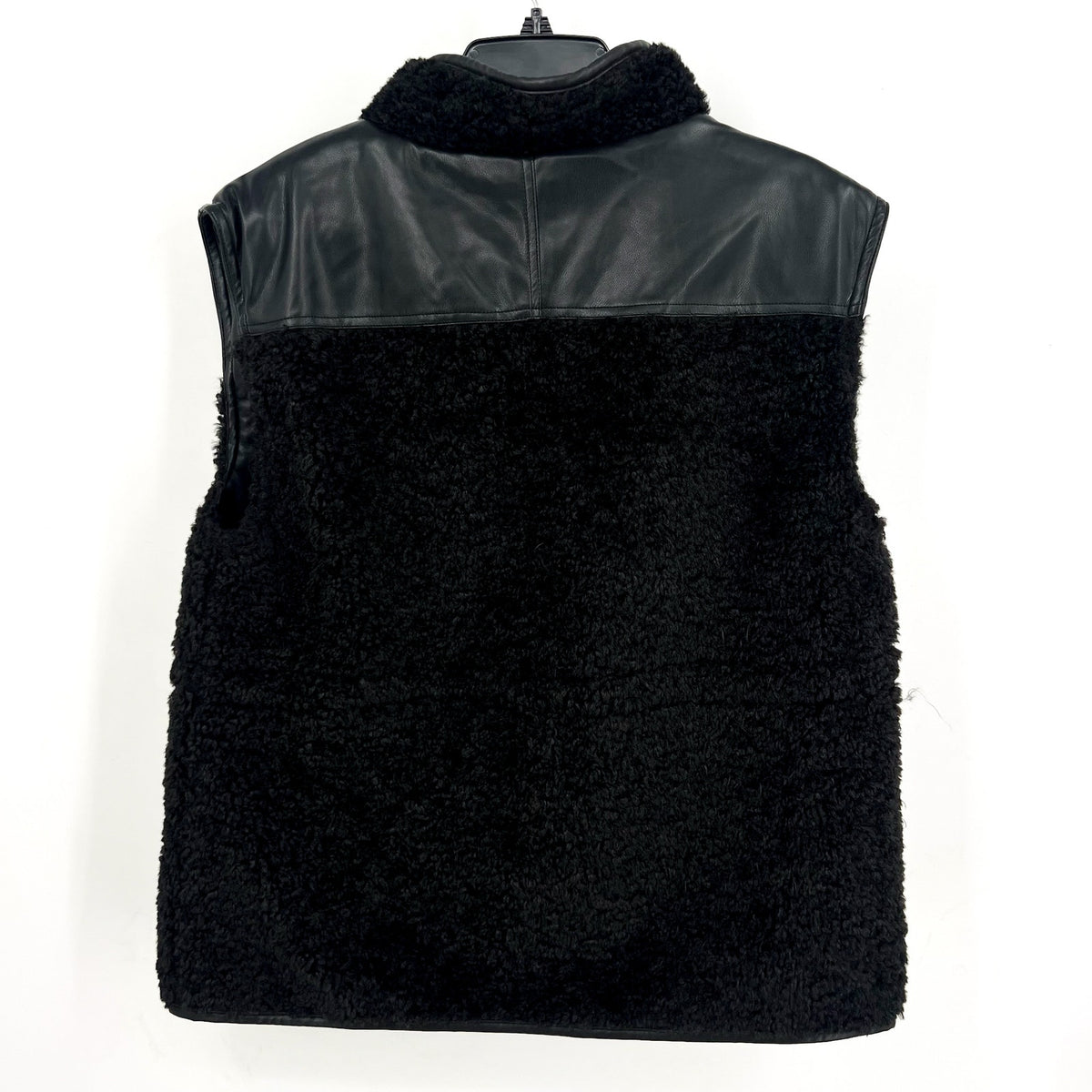 BAGATELLE COLLECTION Womens Vest Small Black Sherpa Shearling Faux Fur Lined NWT