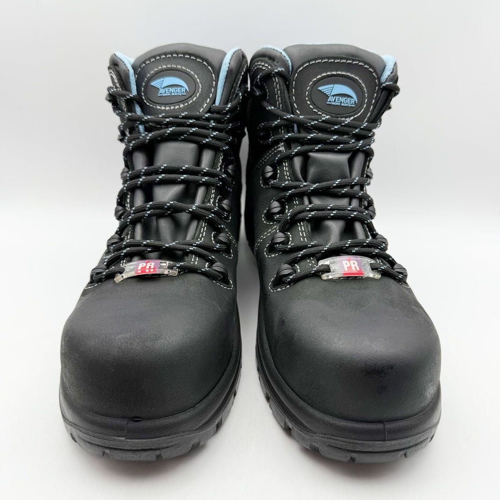 Avenger Womens Framer A7127 CT Work Boots Size 9 B Black Leather Waterproof NIB