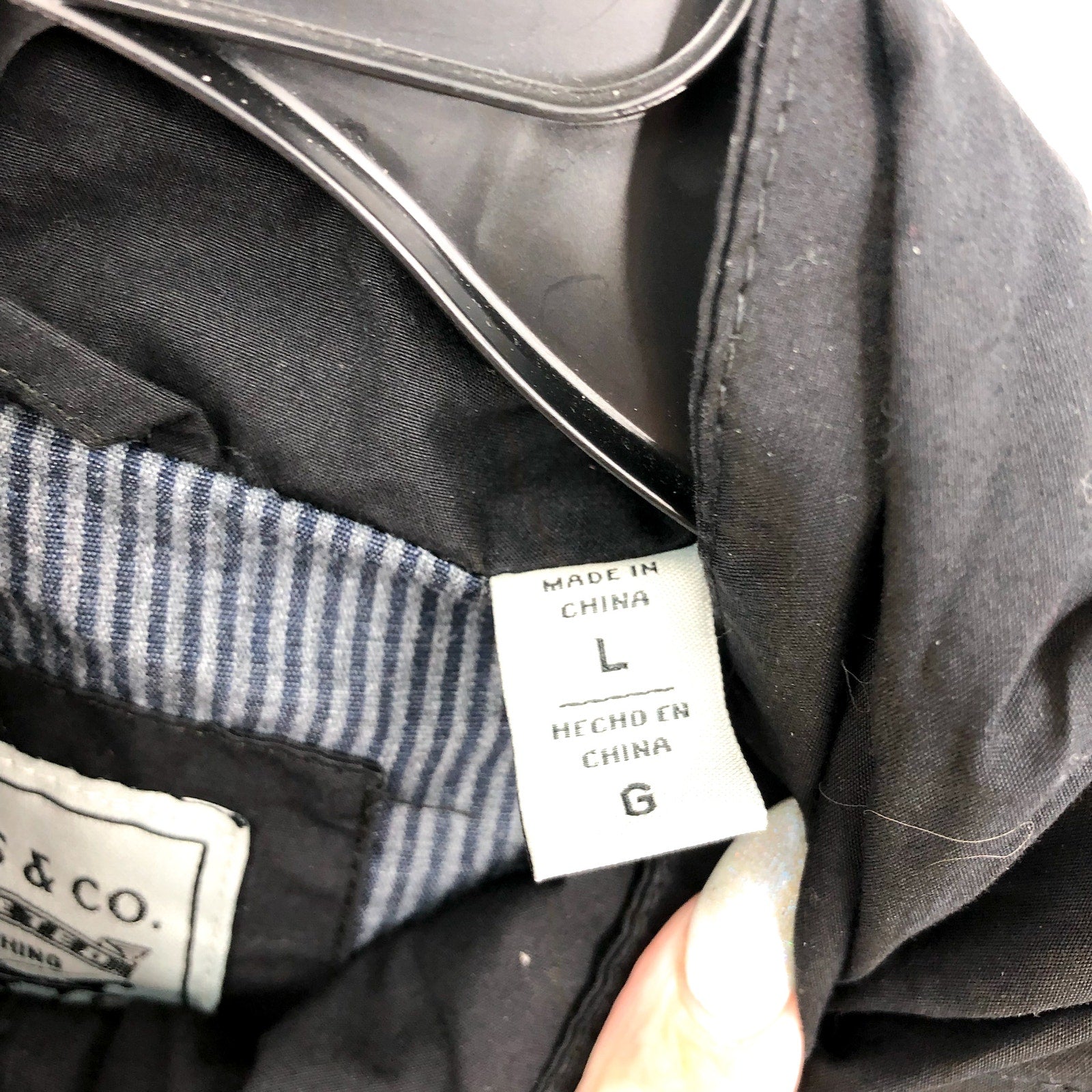 LEVI'S Womens Parachute Hooded Utility Jacket Large Black Drawstring Cotton NWOT