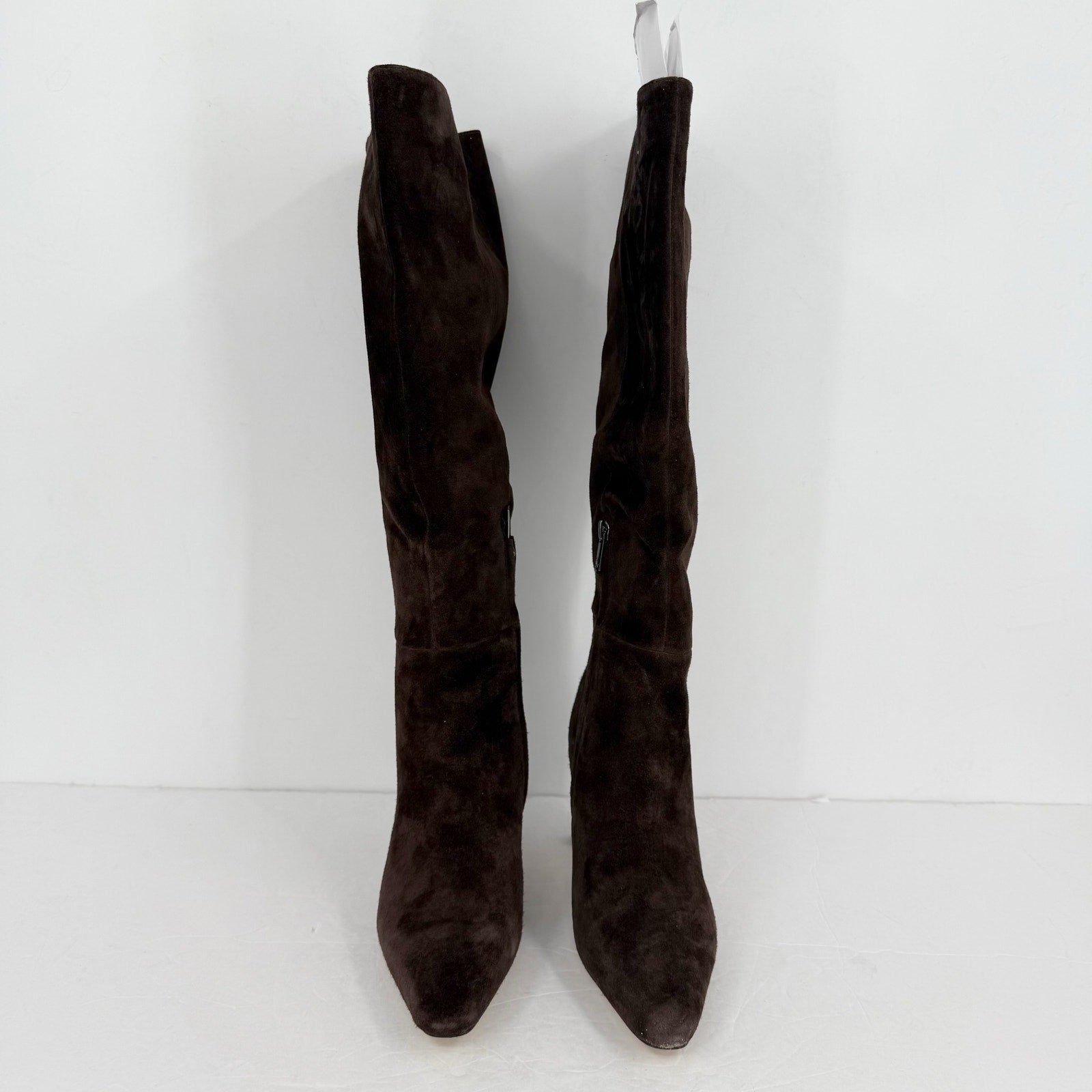 SAM EDELMAN Womens Sylvia Knee High Boots US 10M WIDE CALF Brown Suede NWOB