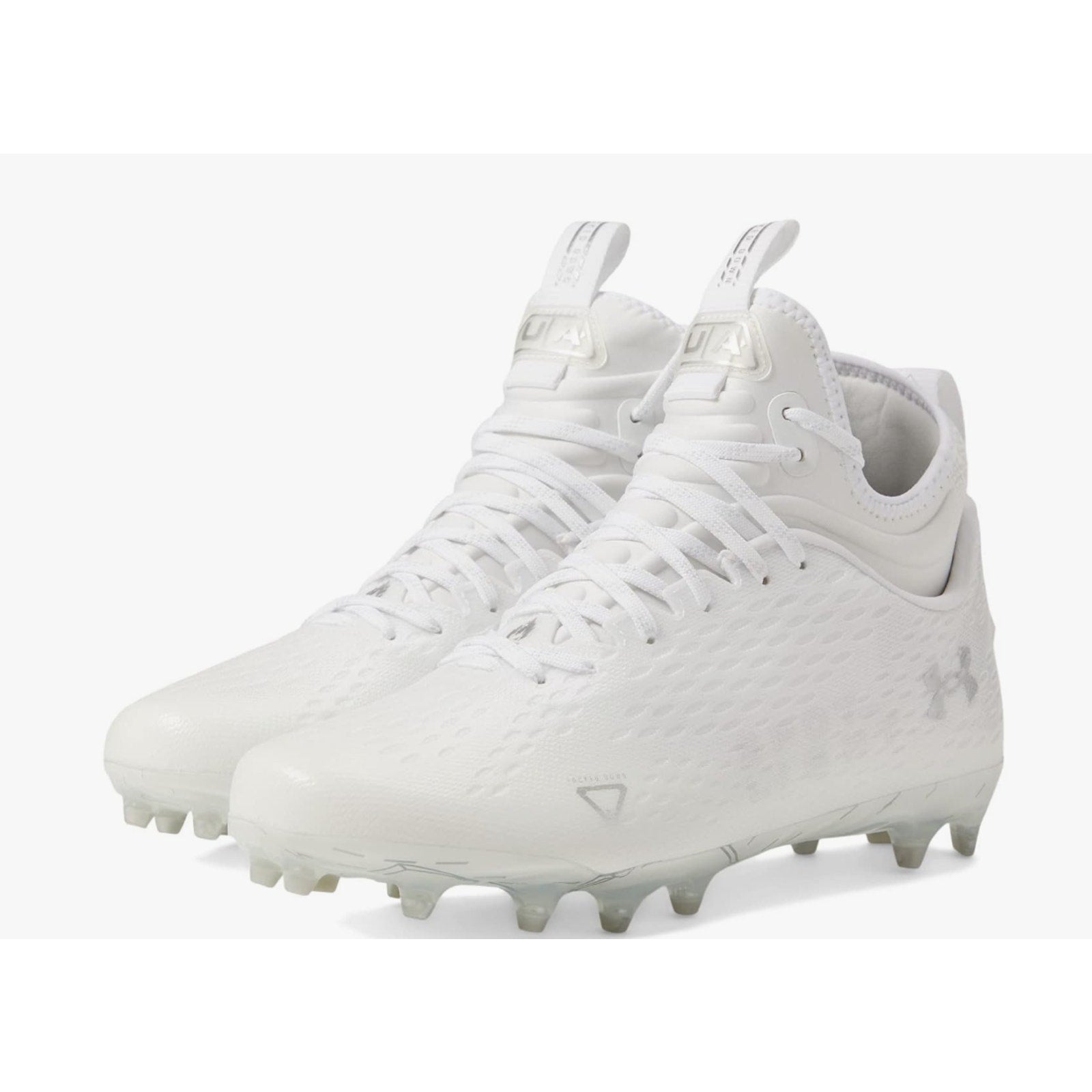 Under Armour Mens Spotlight Lux MC 2.0 Football Cleats Size 8 White Silver NWOB