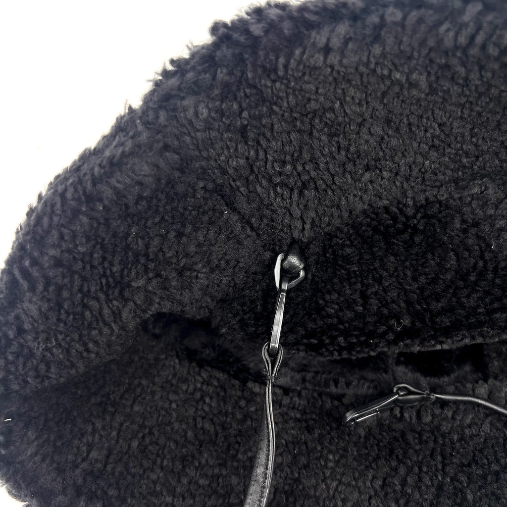 UGG Fluff Microfur Lined Bucket Hat Small Medium Black NWOT