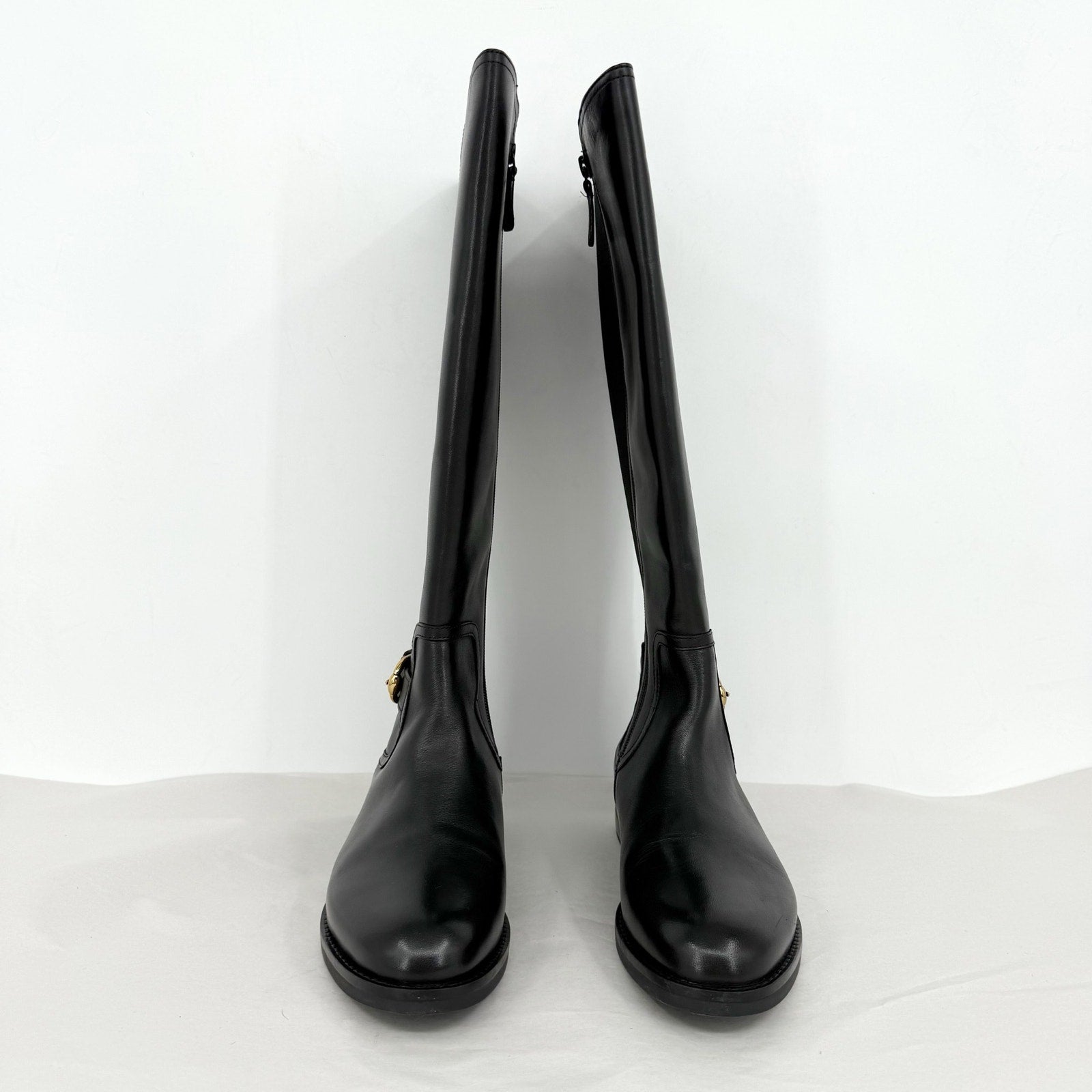Cole Haan Womens Celestina Knee High Boots US 8.5 M EU 39 Black Leather NIB