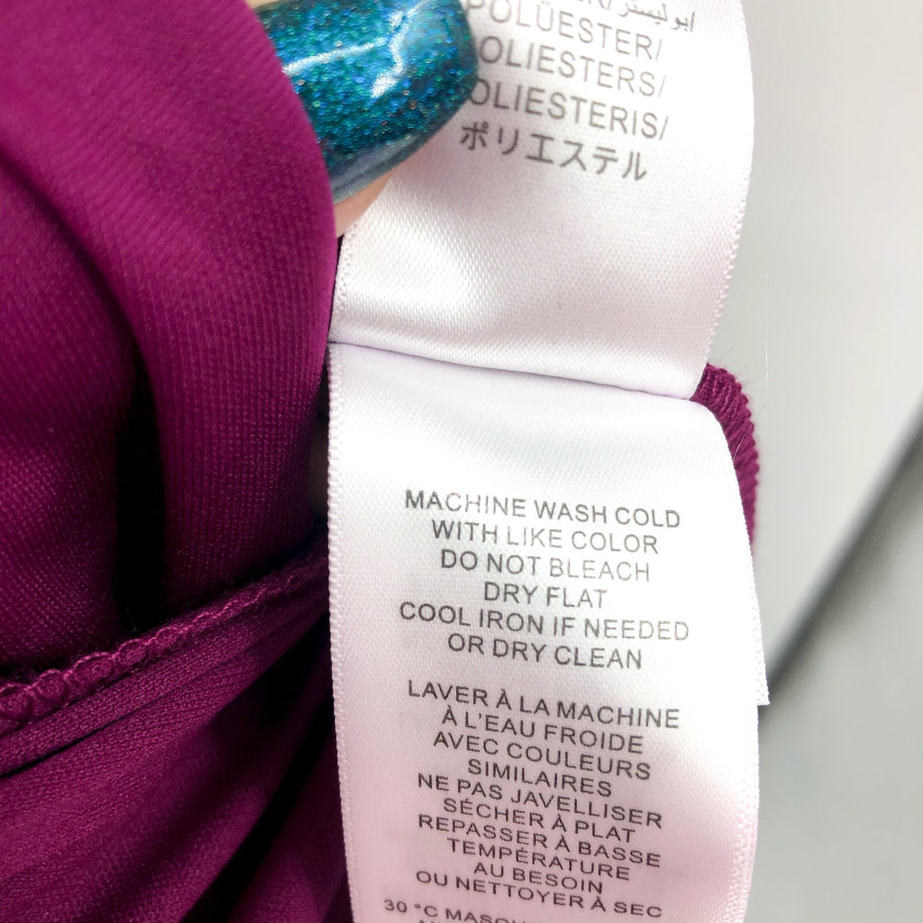 ADRIANNA PAPELL Women's Knit Crepe Sheath Dress Size 14 Pink Wildberry Tie NWT