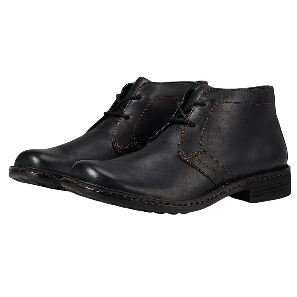 Born Mens Harrison Black Leather Ankle Boot US 11.5