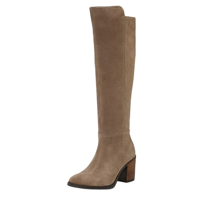 Lucky Brand Womens Bonnay Knee High Boot US 8 Wide EU 39 XW CALF Brown Suede NIB