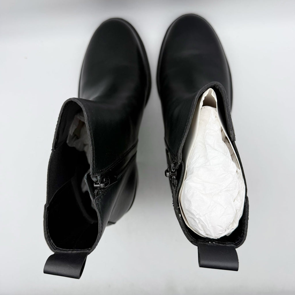 VIONIC Womens Truckee Booties Size 9 Wide Black Leather Waterproof NIB