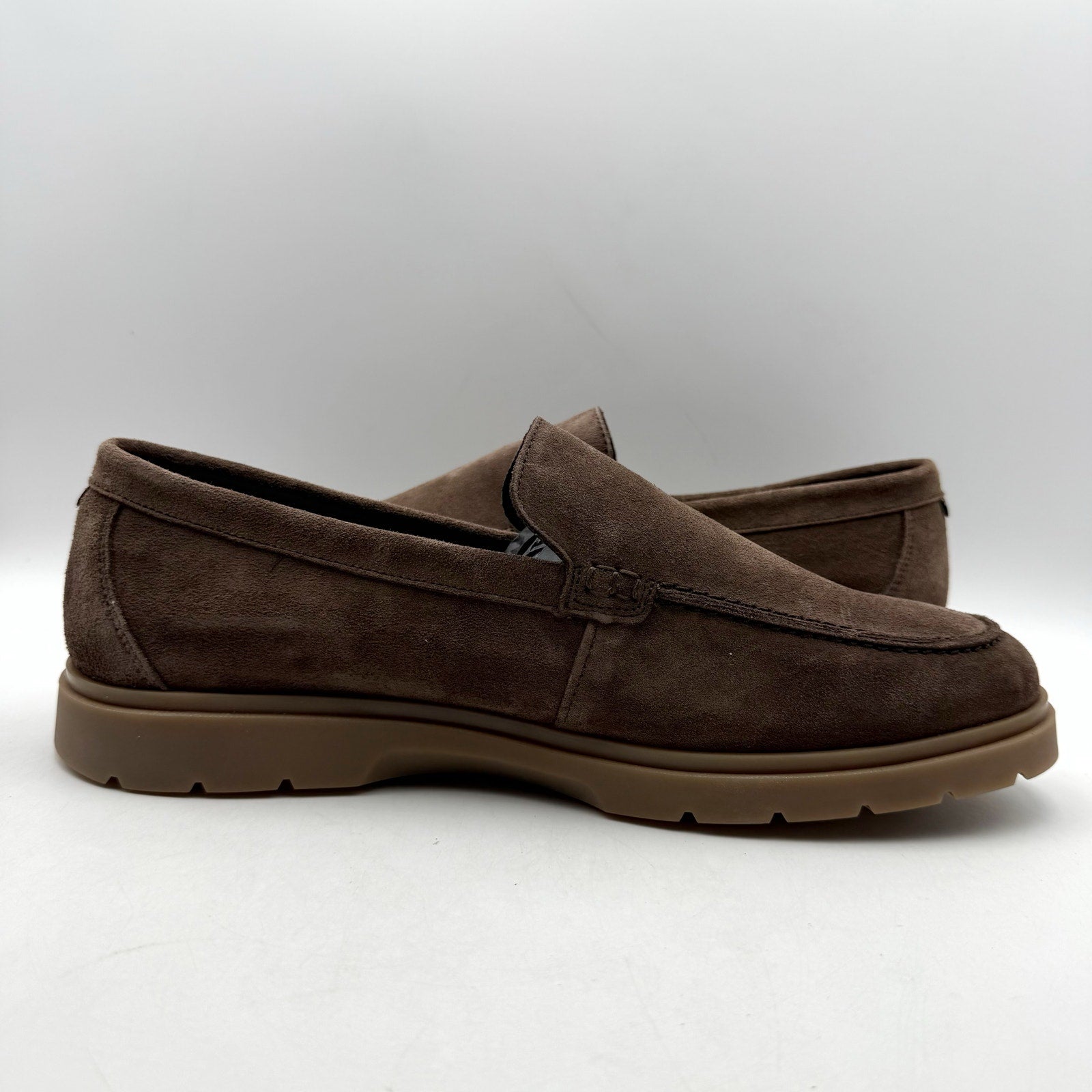 Barbour Mens Carty Loafer US 12 EU 45 Brown Suede Slip On NIB