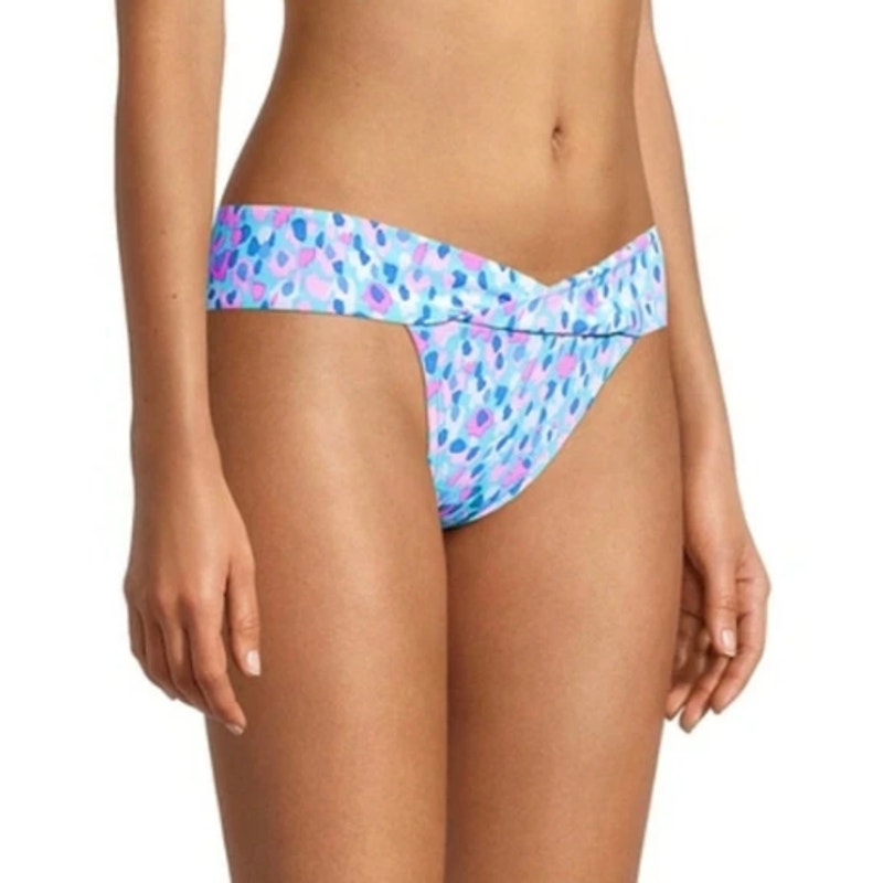 LILLY PULITZER Trey Bikini Bottoms Size 6 Blue Ibiza Hottie Dottie Swim NWT