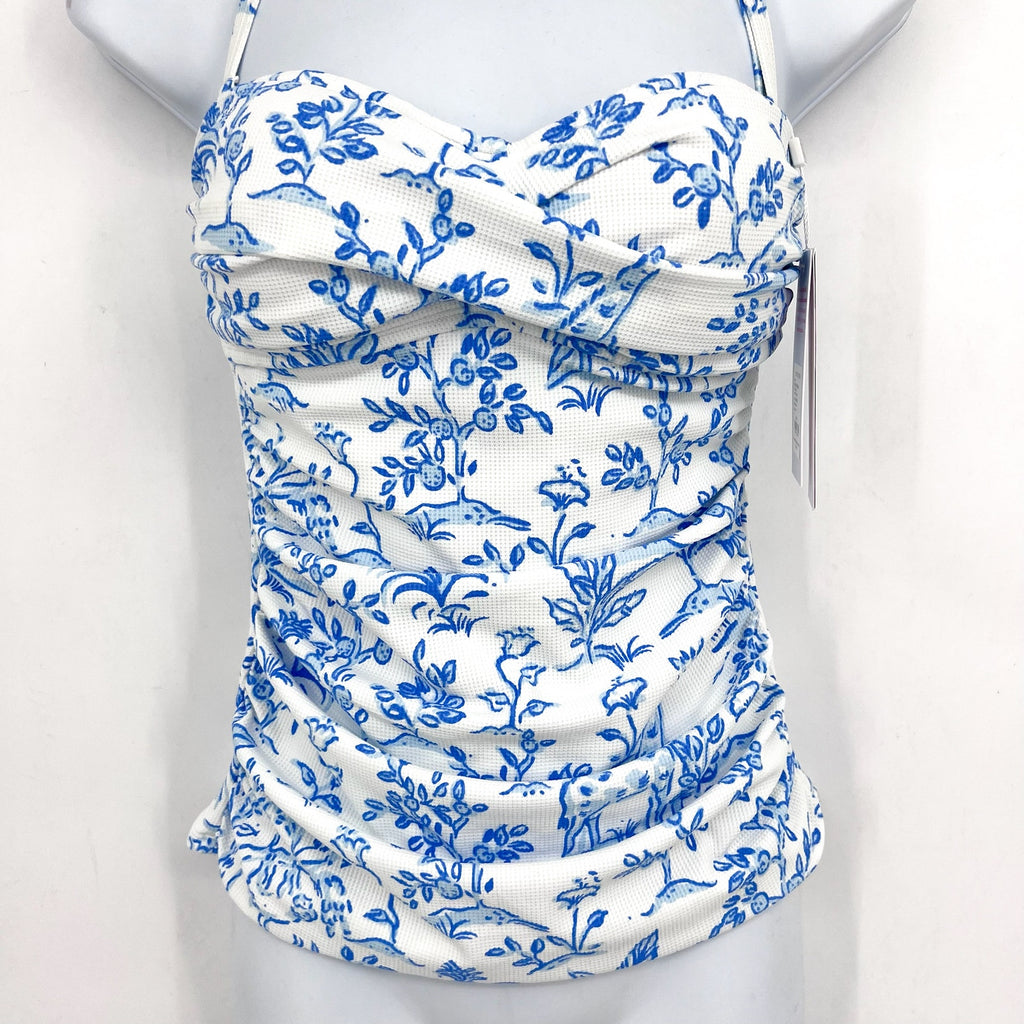 LILLY PULITZER Women's Flamenco Tankini Top Size 2 Resort White Tall Tales NWT