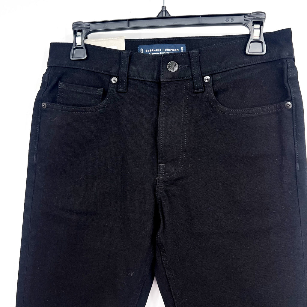 EVERLANE Men's Slim 4-Way Stretch Jeans 29x30 Black Uniform Organic Cotton NWT