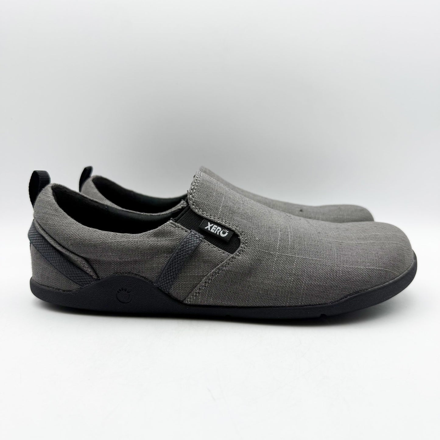 Xero Mens Aptos Slip On Sneakers US 9.5 EU 42.5 Grey Lightweight Hemp Canvas NIB