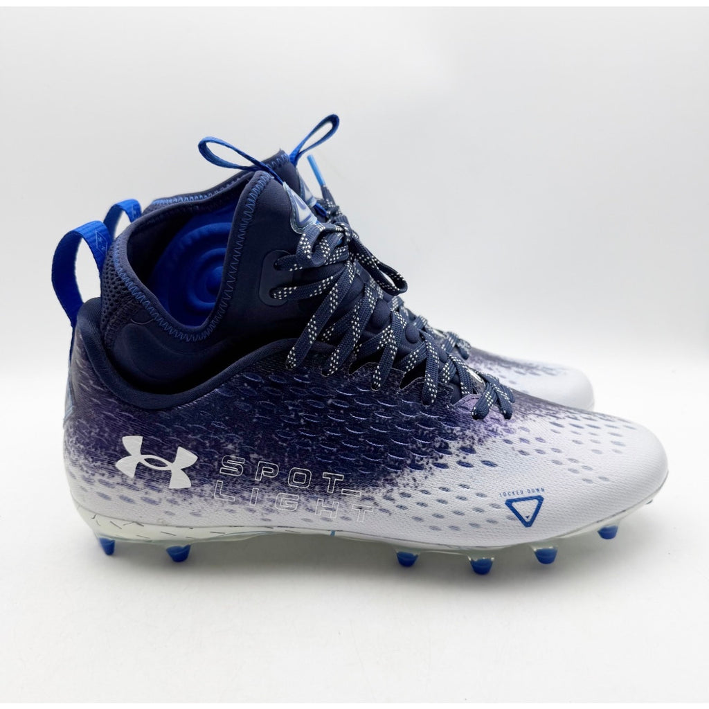 Under Armour Mens Spotlight Lux MC 2.0 Football Cleat Size 10 Navy Blue NWOB