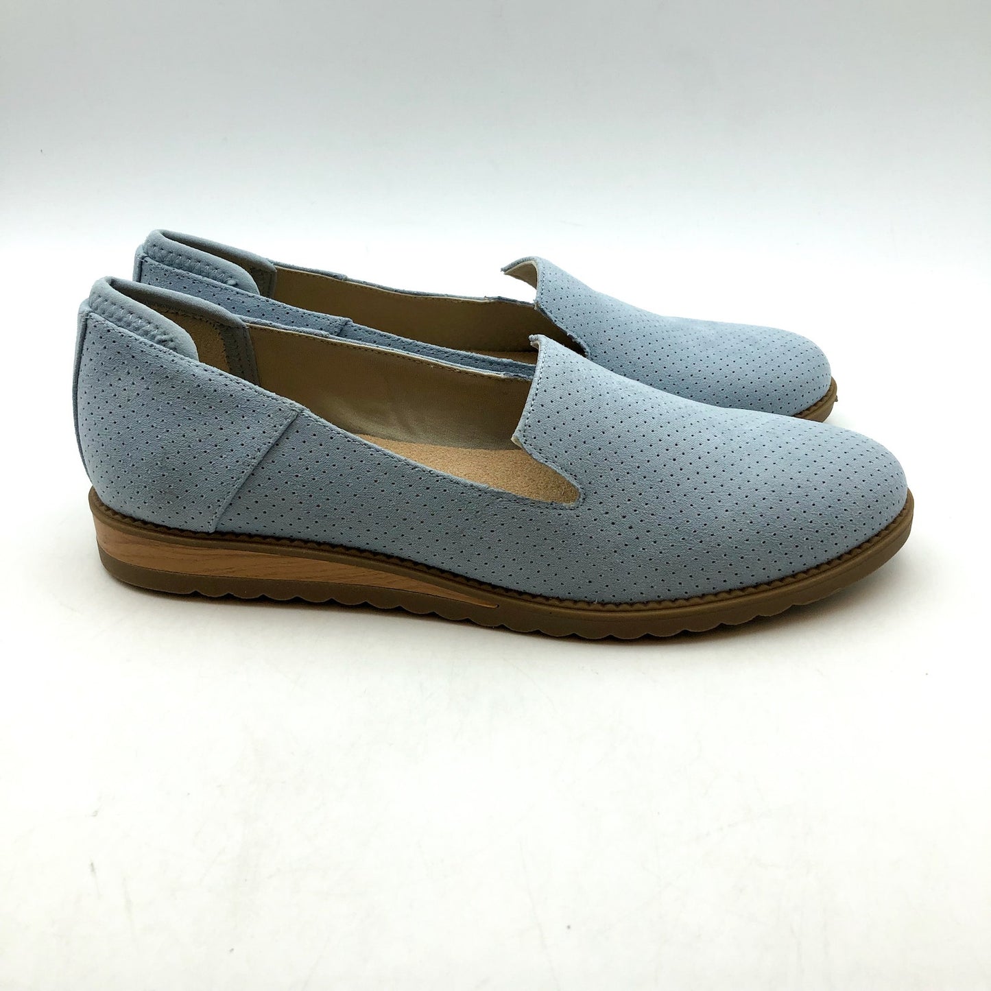 Dr. Scholls Womens Jetset Slip On Loafer US 7 M EU 37 Summer Blue Fabric NIB
