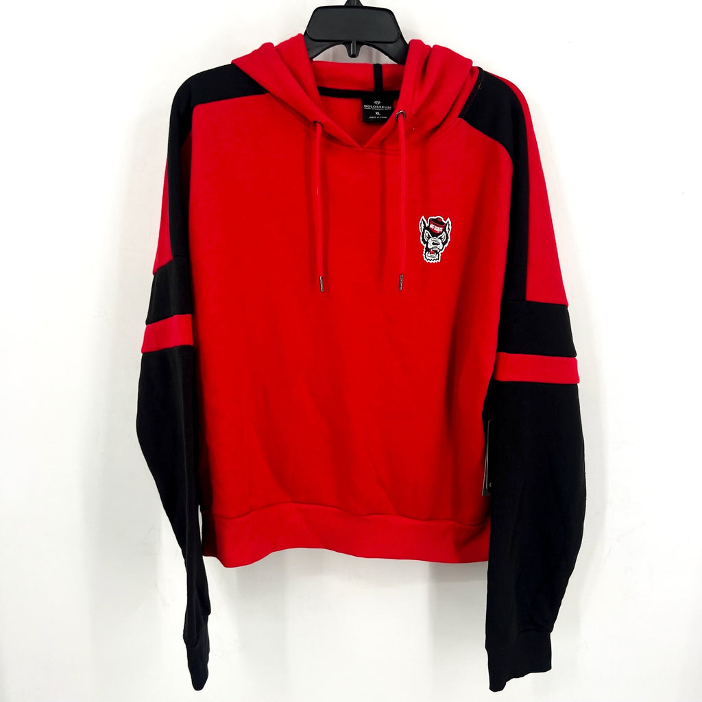 COLOSSEUM Womens NC State Wolfpack Hoodie XL Red Black Long Sleeve NWT