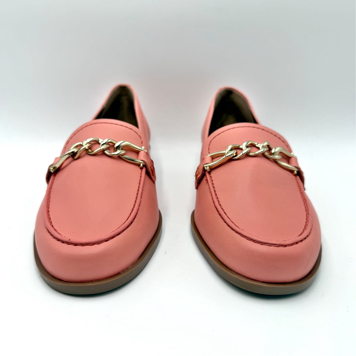 Naturalizer Womens Sawyer Slip-on Loafers Size 6.5 Wide Coral Pink Leather NIB