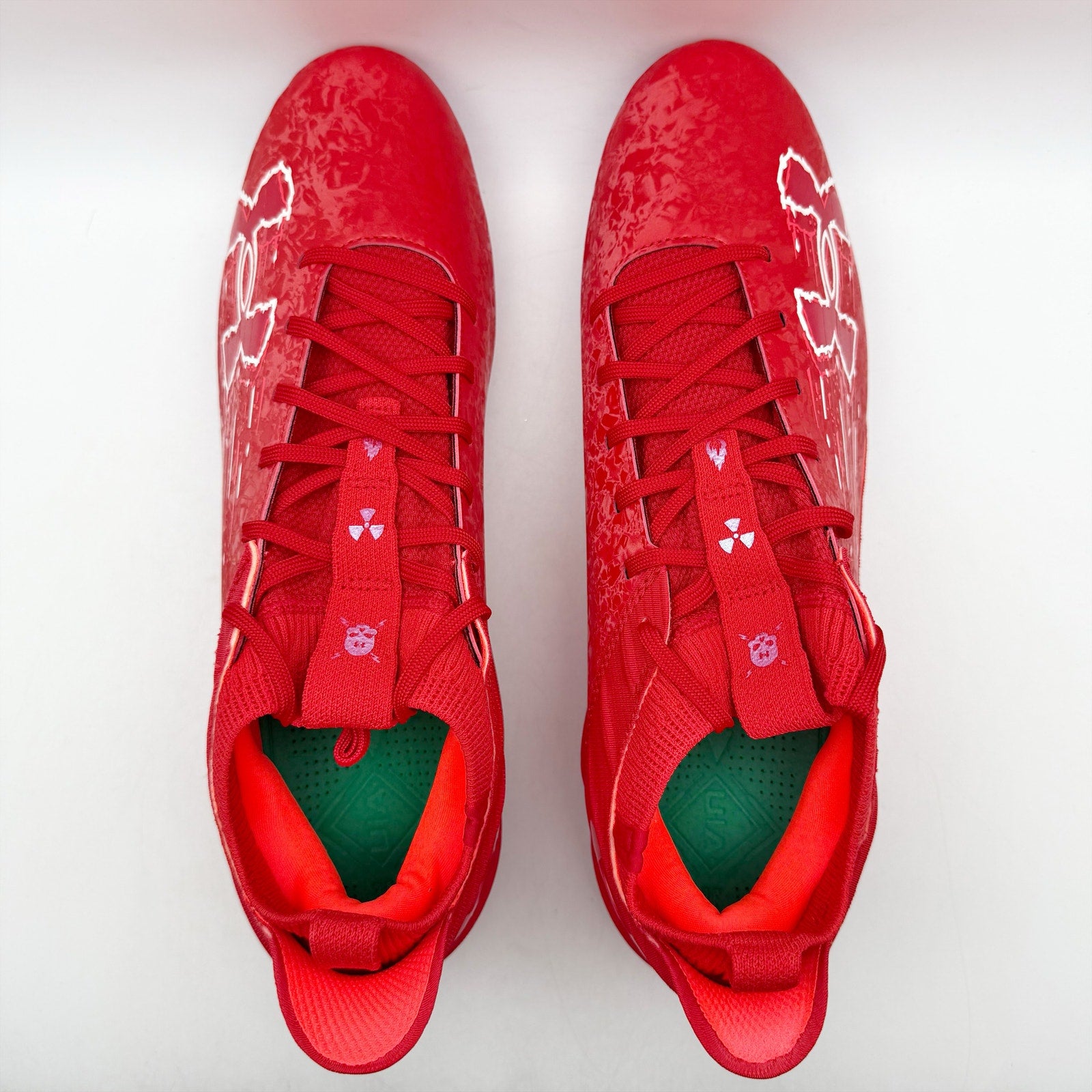 Under Armour Mens Blur 2 MC Suede Molded Football Cleats Size 8.5 Red NWOB