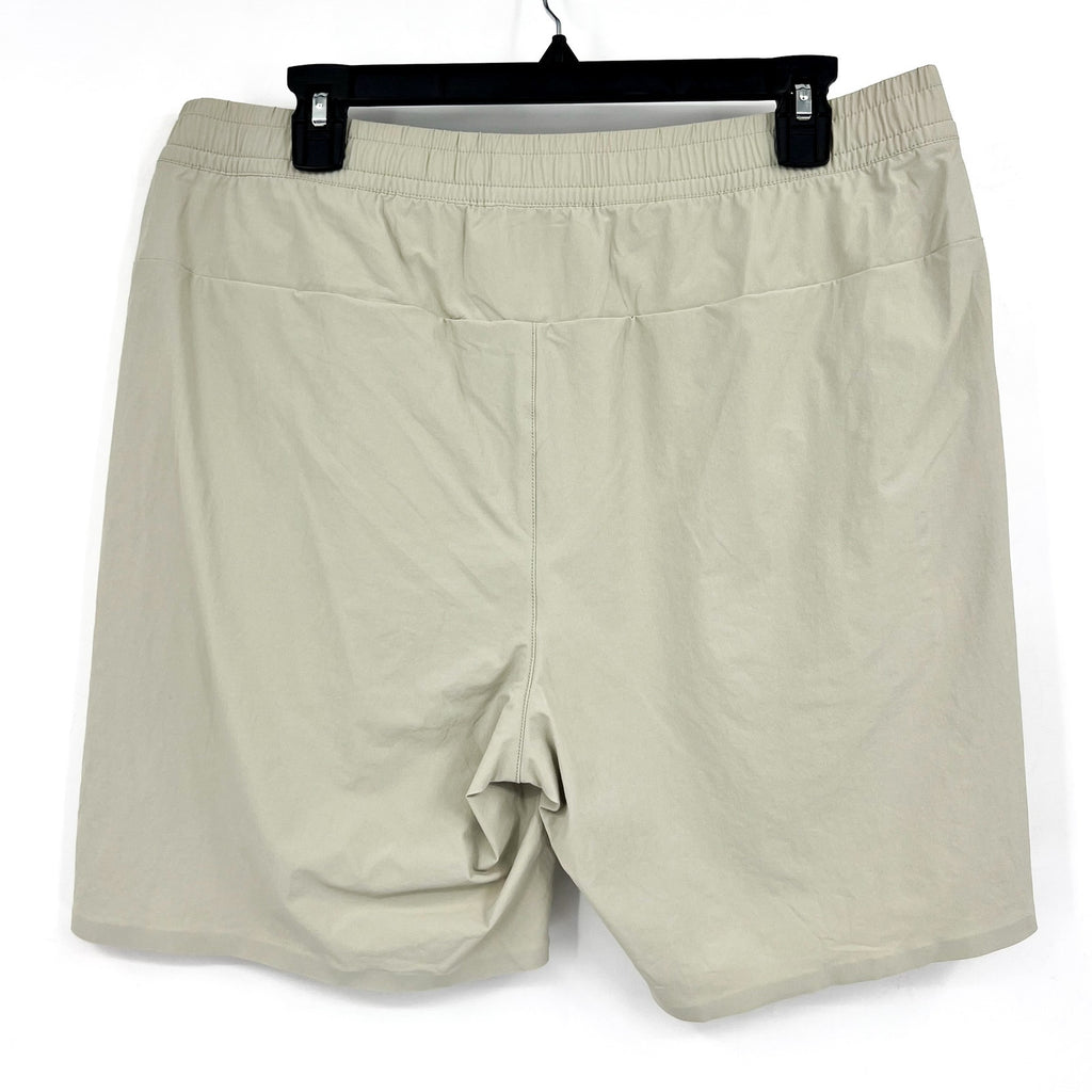 EVERLANE Uniform Men's Renew Pull-On Sport Shorts Large Khaki Stone Stretch NWOT