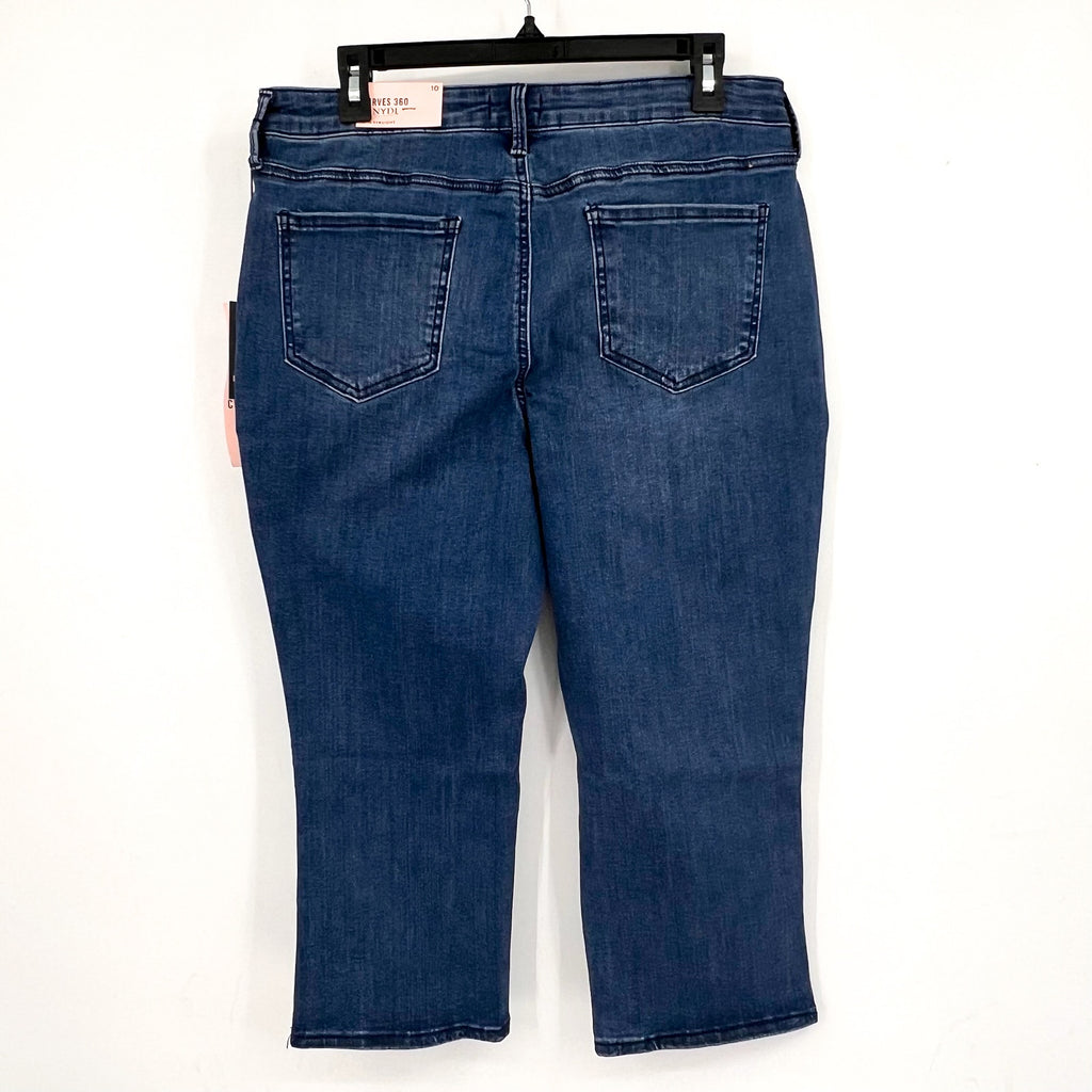 NYDJ Curves 360 Womens Slim Straight Crop Jeans Size 10 Caliente Blue NWT