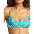 SEAFOLLY Women's La Mer Bralette Bikini Top Size 4 Aquatic Blue Swim NWOT