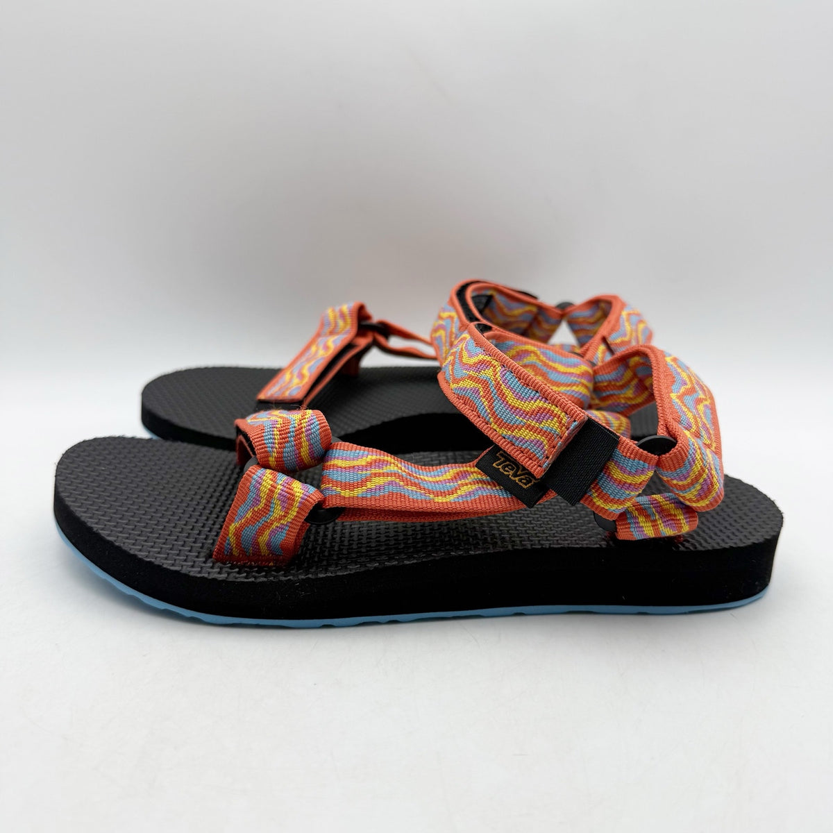 Teva Womens Original Universal Revive Sandals Size 6 EU 37 Orange Blue NIB