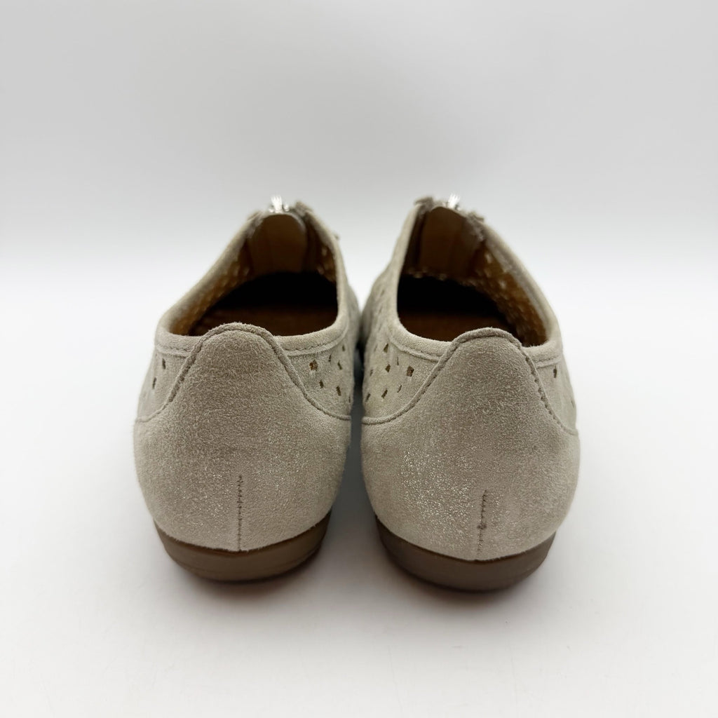 Gabor Womens 84.164 Hovercraft Flats Shoes US 6 UK 3.5 Grey Nubuck Leather NWOB