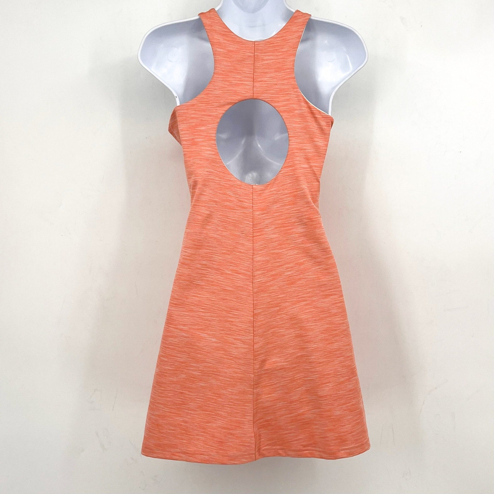 OUTDOOR VOICES Women's Flow Circle Back Dress Small Orange Terracotta NWT