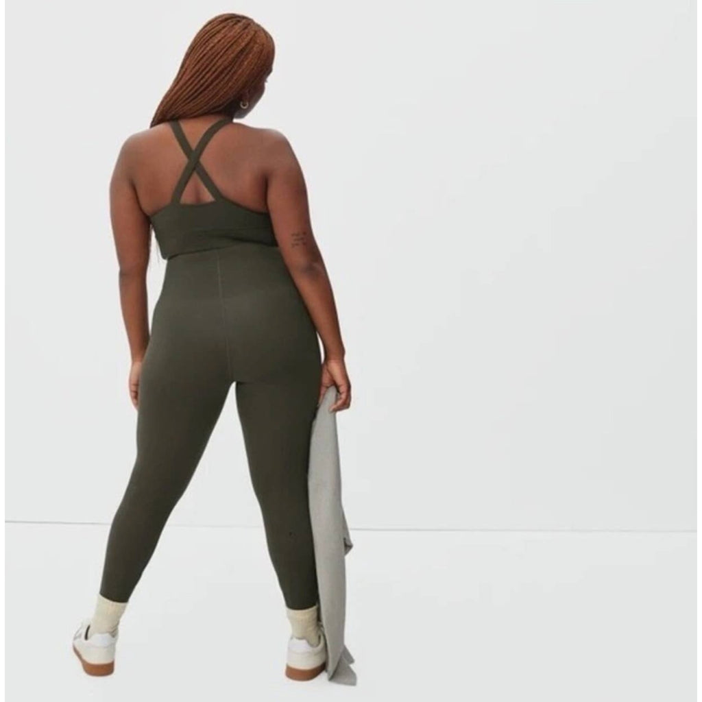 Everlane Womens Perform Sculpt Leggings Medium Forest Dark Green High Waist NWT
