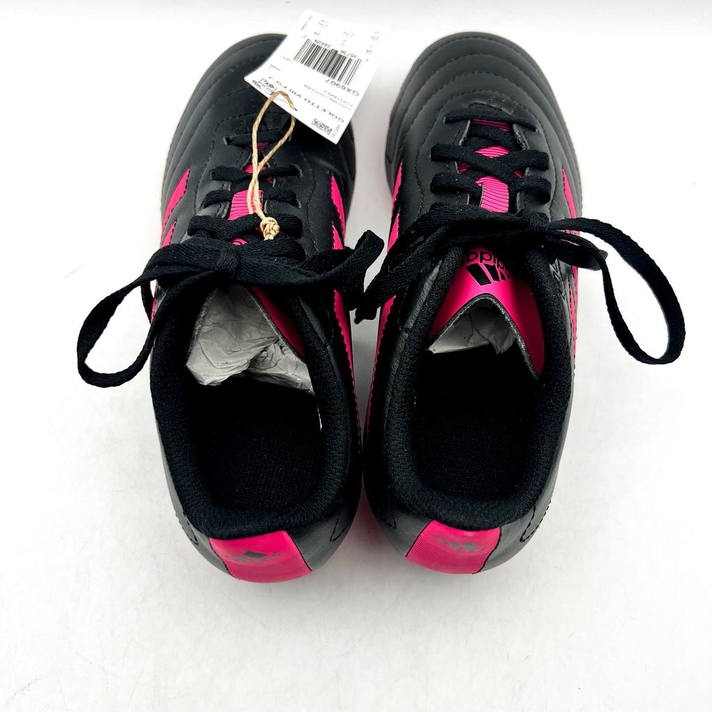 Adidas Youth Goletto VIII Soccer Cleats Size 2.5 Black Pink Firm Ground NWOB