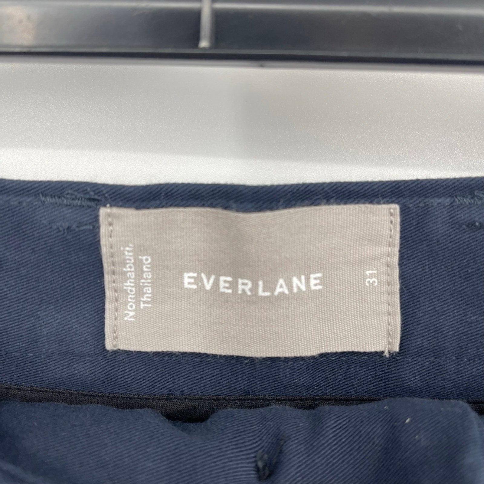 Everlane Mens The 7" Performance Chino Shorts Size 31 Navy Blue NWT