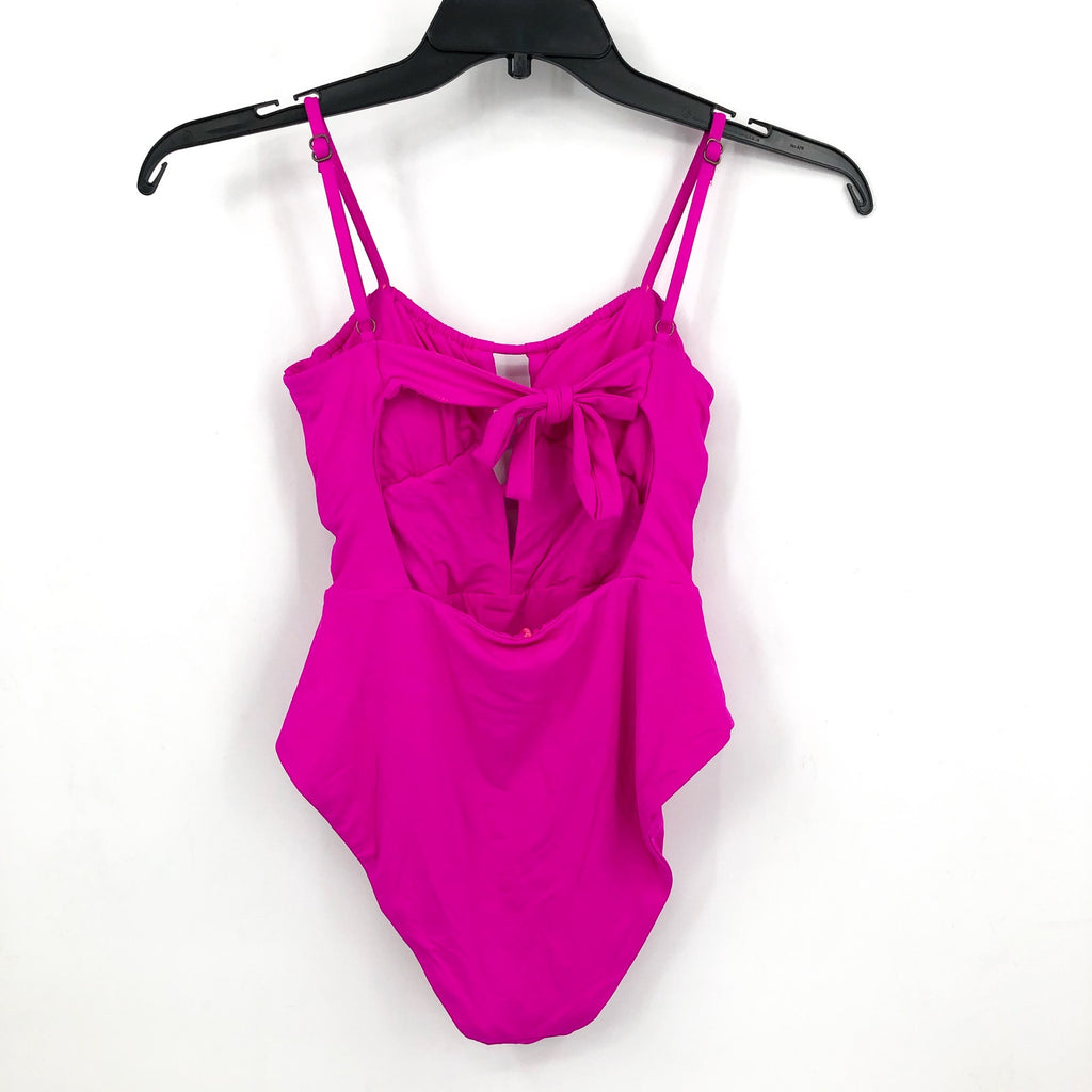 BECCA Women's Santorini One Piece Swimsuit Small Pink Flambe Cut Outs NWT