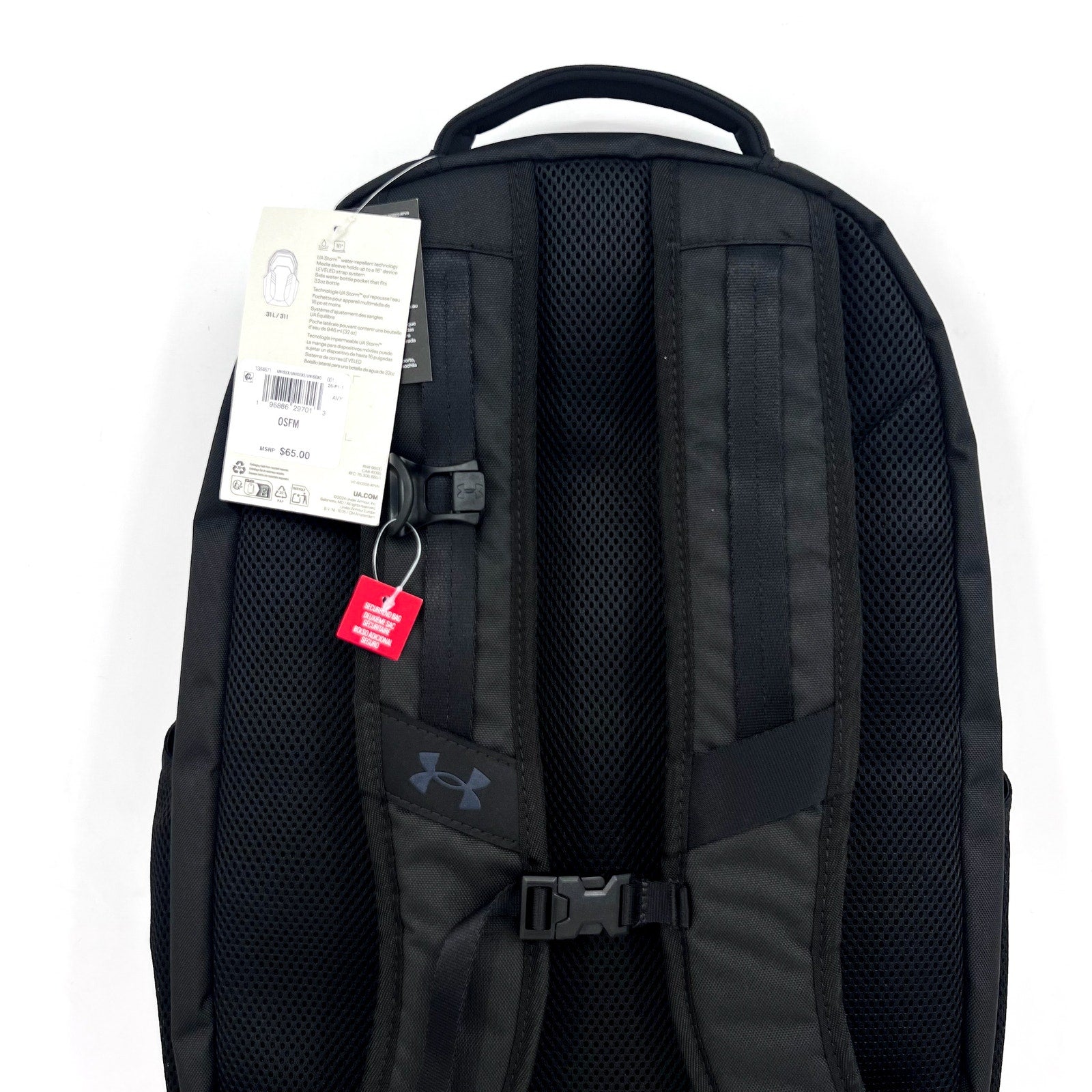 UNDER ARMOUR STORM Unisex Hustle Pro 6.0 Backpack Black Laptop Sleeve NWT