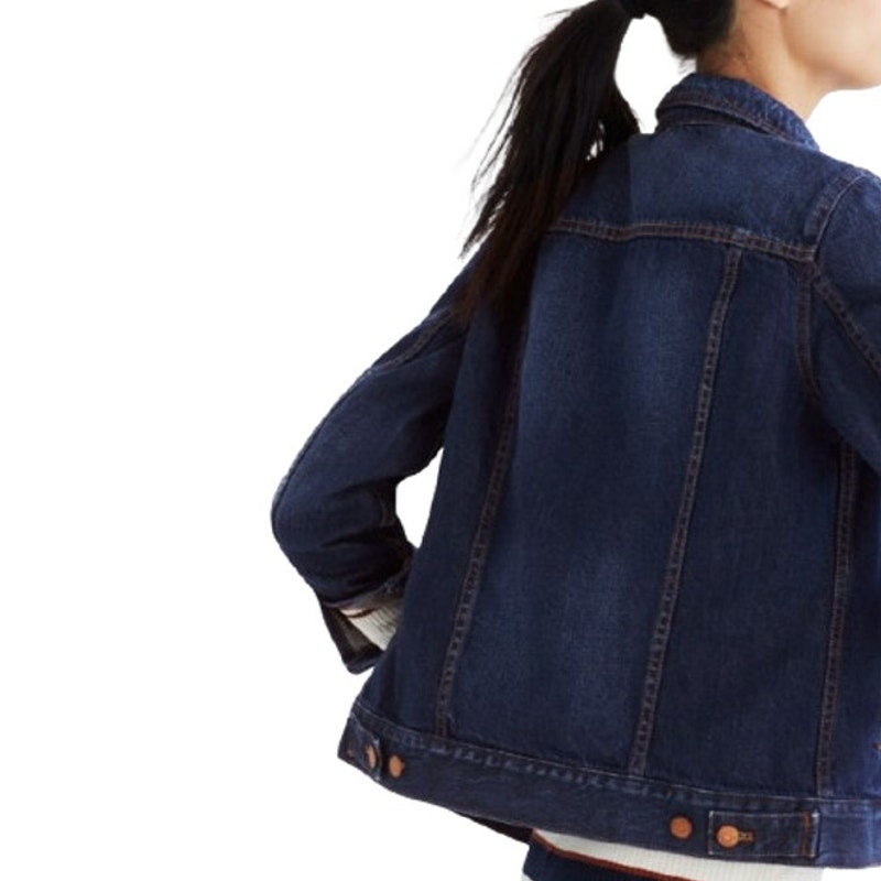 MADEWELL Womens The Classic Jean Jacket Small Blue Briarwood Wash H8341 NWT