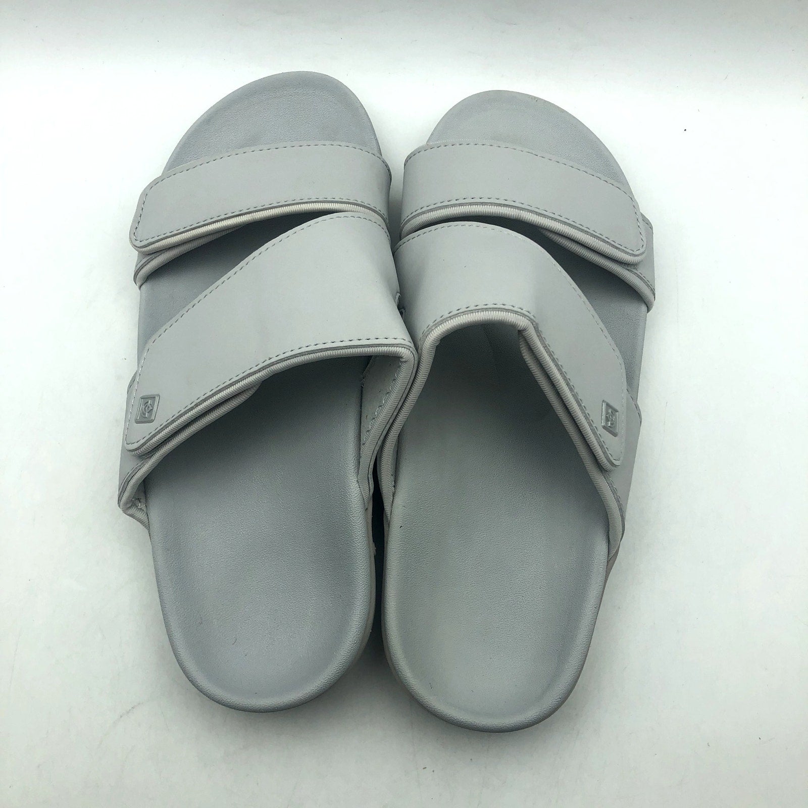 Spenco Womens KHOLO NUEVO Comfort Slide Sandals Size 7.5 WIDE Glacier Grey NWT