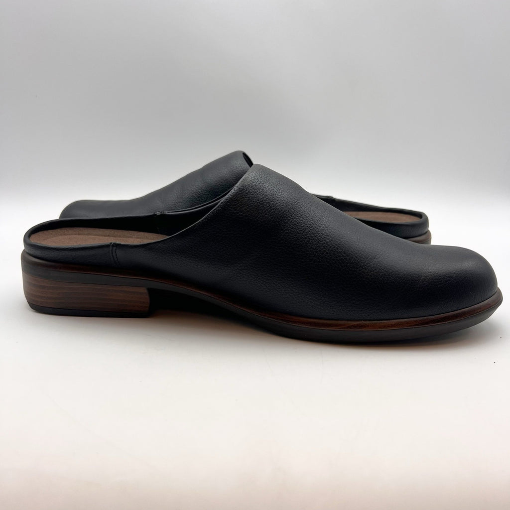 Naot Womens Lodos Clogs EU 43 US Size 12 Black Leather Slip On NWOB