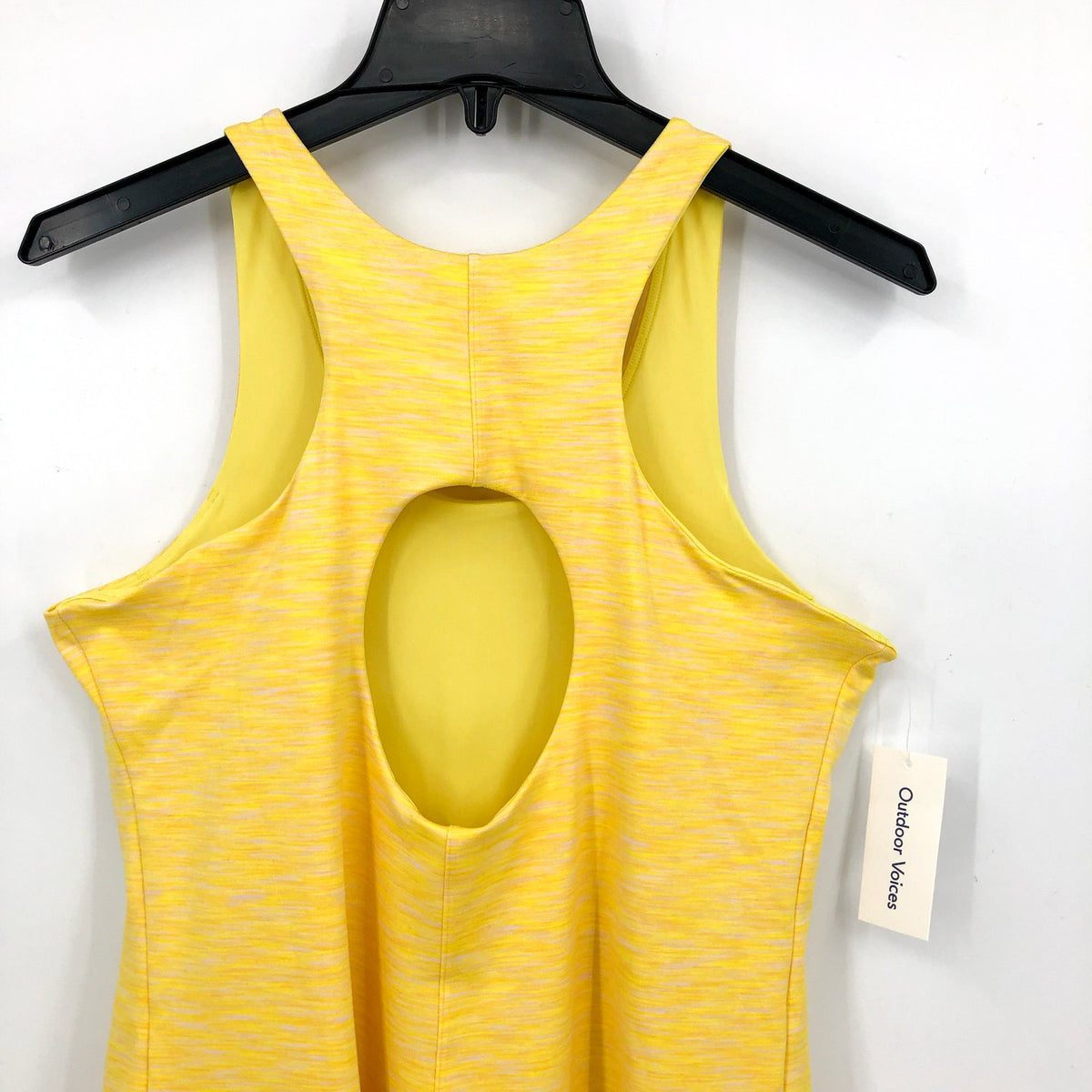 OUTDOOR VOICES Women's Flow Circle Back Dress Small Spring Fling Yellow NWT